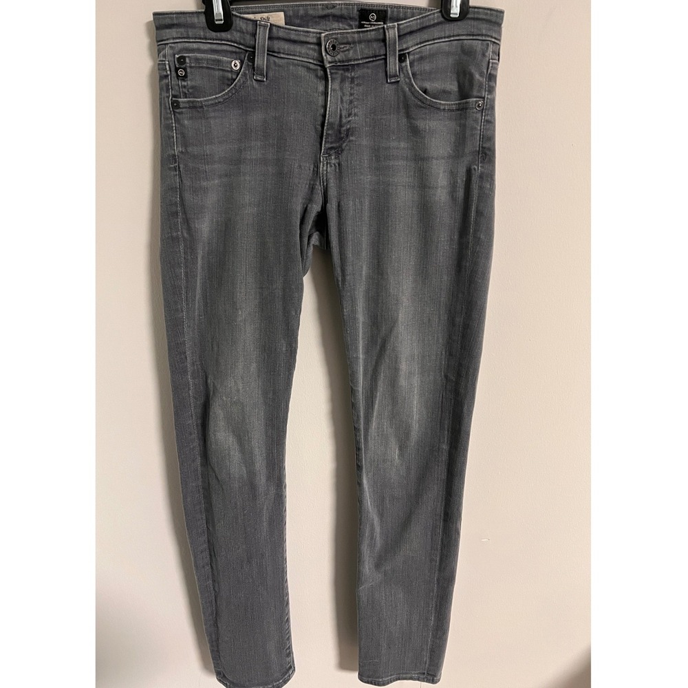 AG Adriano Goldschmied The Stilt Cigarette Leg Jeans 28R Grey Made in USA - Picture 4 of 10